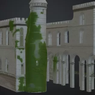 Burgruine,teiweise eingestürzt - Model thumbnail 2