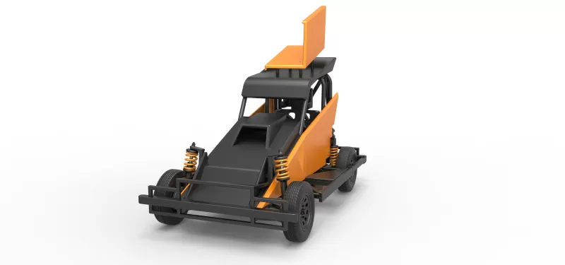 New Zealand Ministock car Version 2 Scale 1:25 - Model preview 5
