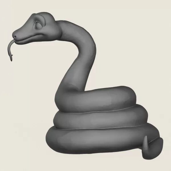 Anaconda Snake Print Ready 3D Model - Model preview 3
