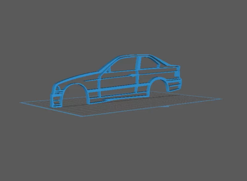 BMW - E36 Wall Art - Model preview 1