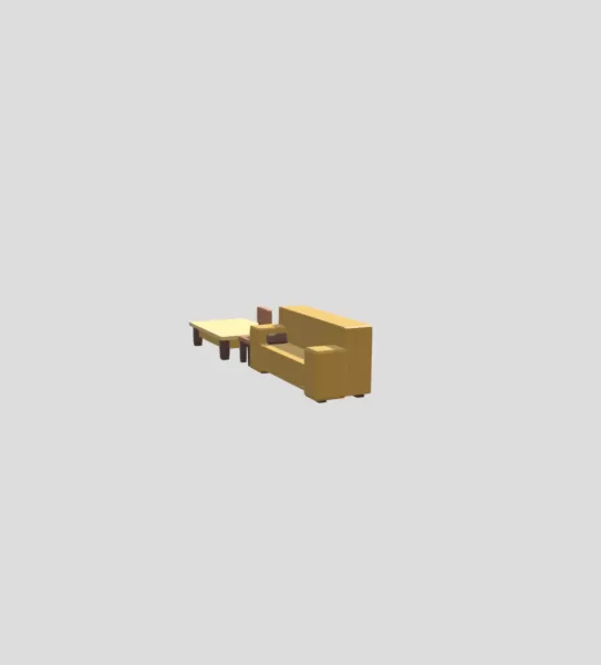 Low Poly Furniture Set - Model preview 2
