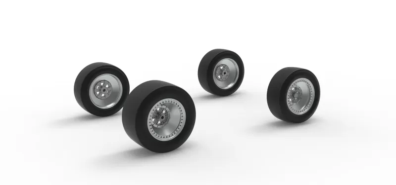 Wheel Set of Three Quarter Midget Scale 1:25 - Model preview 10