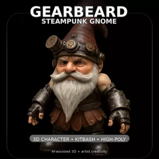 Forgefolk Guardians – High-Poly Dwarf & Gnome Character Pack (5 - Model thumbnail 2