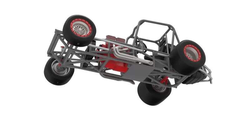 Vintage Pavement Silver Crown Car Base Scale 1:25 - Model preview 3