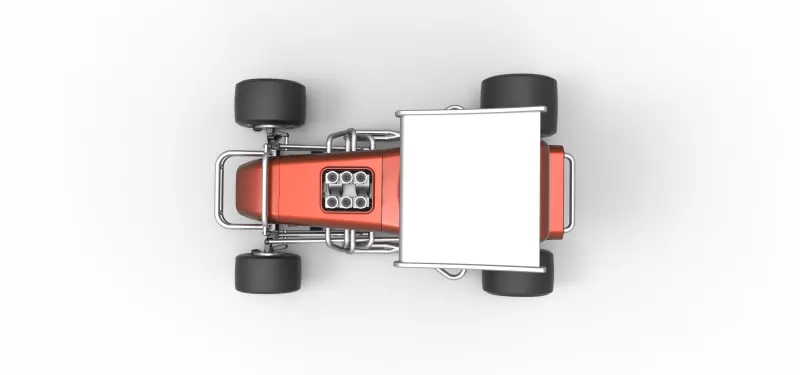 Vintage Winged Supermodified stock car Scale 1:25 - Model preview 11