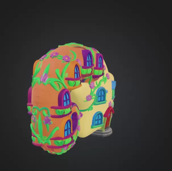 Fantasy Star House Magical Spiral Bookend STL File 3D Printable - Model preview 5