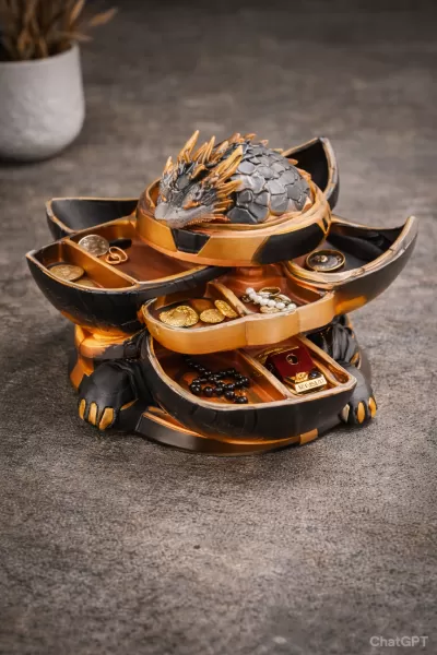 Ultimate Desk Organizer with Phone Holder and RGB LED Light - 3D - Model preview 4