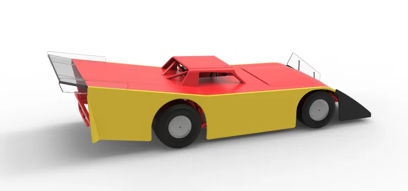 Vintage Dirt late model Race car Version 5 Scale 1:25 - Model preview 20