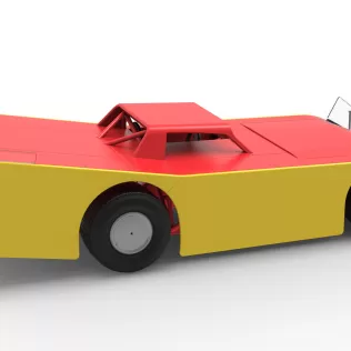 Vintage Dirt late model Race car Version 5 Scale 1:25 - Model thumbnail 20
