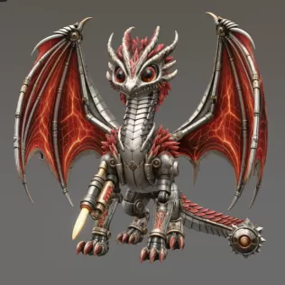 Mechanical Inferno Dragon STL File for 3D Print - Model thumbnail 6