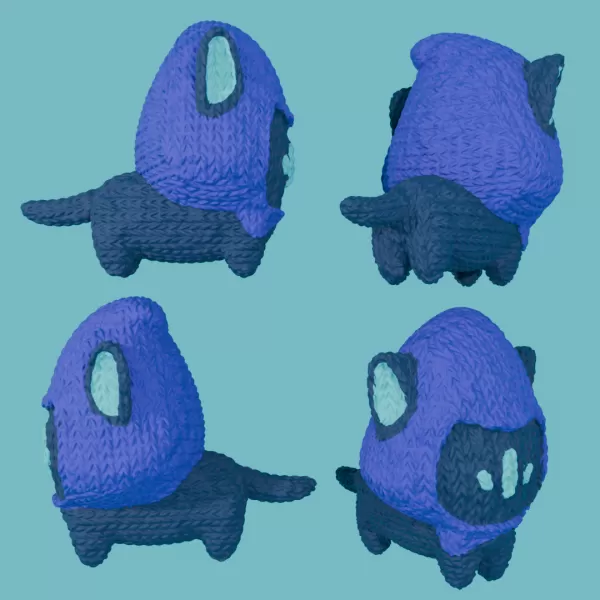 Crochet Omen Cat - Model preview 1
