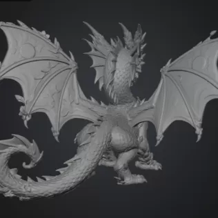 Summer Bloom Dragon STL File for 3D Print - Model thumbnail 14