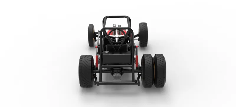 Vintage Dirt Supermodified stock car Base Version 2 Scale 1:25 - Model preview 17