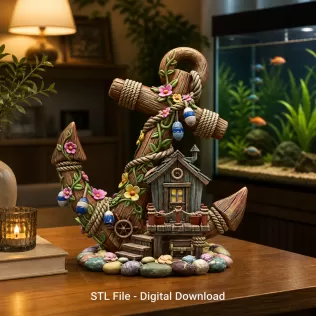 Anchor Fairy House STL File for 3D Print - Model thumbnail 2