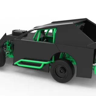 Mod Lite Race car while turning Scale 1:25 - Model thumbnail 12