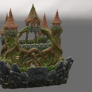Enchanted Thornwood Fortress STL File for 3D Print - Model thumbnail 5