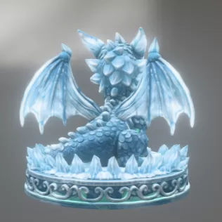 Crystal Ice Baby Dragon STL File for 3D Print - Model thumbnail 7