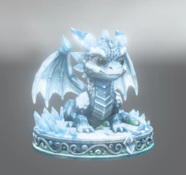Crystal Ice Baby Dragon STL File for 3D Print - Model preview 8