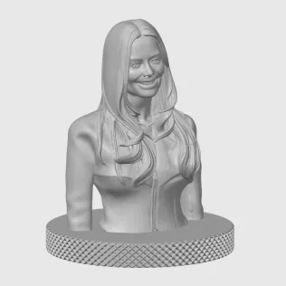 Margot Robbie 3D Bust Print
