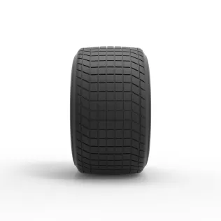 Wheel of Vintage Dirt race car V4 Scale 1:25 - Model thumbnail 4