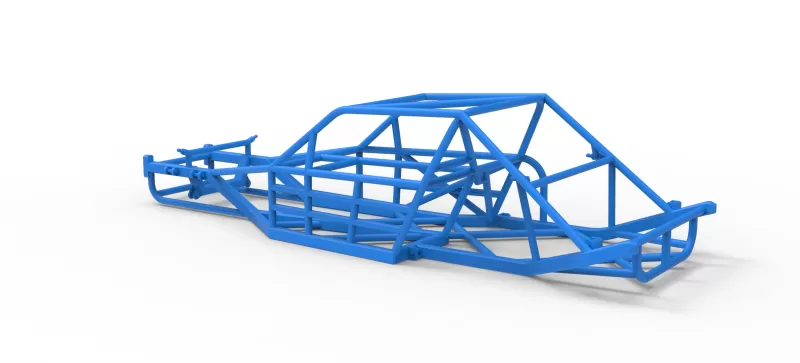 Frame of Vintage Asphalt Modified stock car V2 Scale 1:25 - Model preview 9