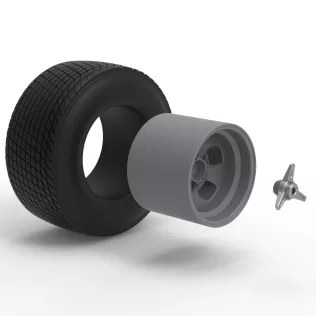 Rear wheel of Vintage Champ car Scale 1:25 - Model thumbnail 9