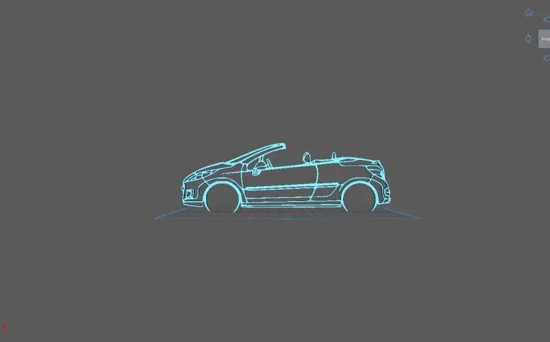 Peugeot - 207 cc 2010 Wall Art - Model preview 1