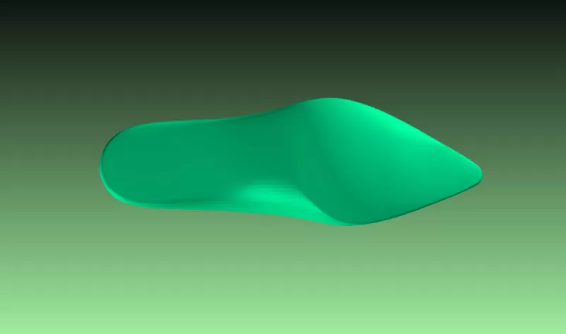 Women's Pointed Toe Pump Shoe Last 3D Model STL Printable High H - Model preview 7