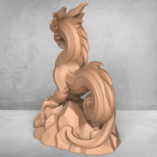 Ancient Chinese Dragon Statue - Model thumbnail 2