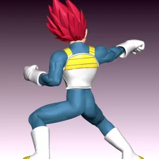 Vegeta SSJ God - Dragon Ball - Model thumbnail 7
