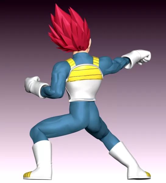 Vegeta SSJ God - Dragon Ball - Model preview 7