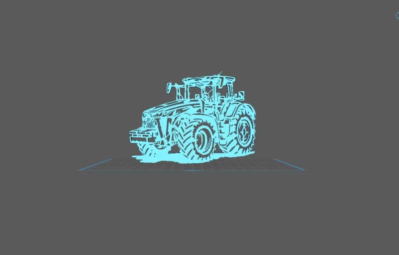 Tractor - John Deere 8R Wall Art - Model preview 1