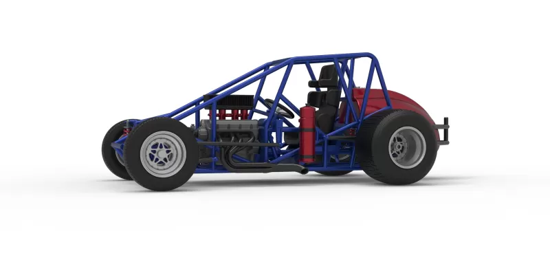 Dirt Silver Crown Car Base Scale 1:25 - Model preview 2
