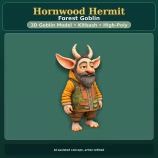 Forest Goblin Bundle – Stylized Kitbash High-Poly Character Pack - Model thumbnail 16