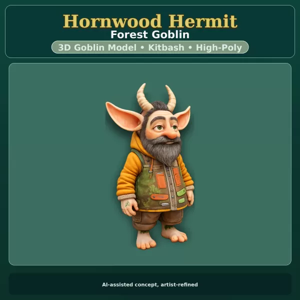 Forest Goblin Bundle – Stylized Kitbash High-Poly Character Pack - Model preview 16