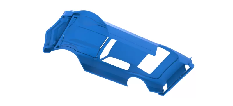 Shell of Vintage Dirt late model Race car Version 2 Scale 1:25 - Model preview 3
