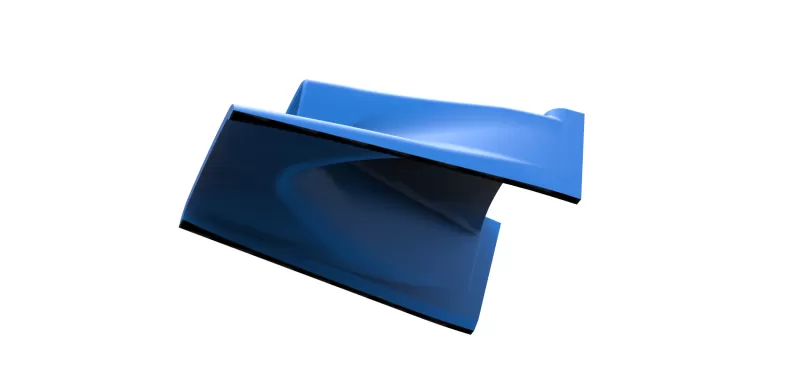 Air Scoop of Pavement Silver Crown Car Scale 1:25 - Model preview 3