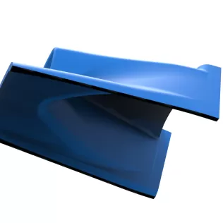 Air Scoop of Pavement Silver Crown Car Scale 1:25 - Model thumbnail 3