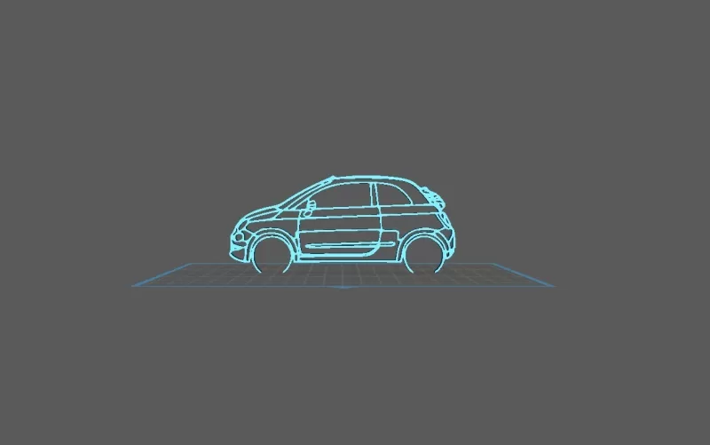 Fiat - 500 Convertible Wall Art - Model preview 1
