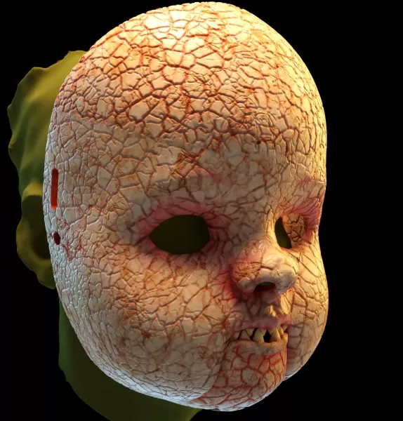 possessed doll mask - Model preview 2