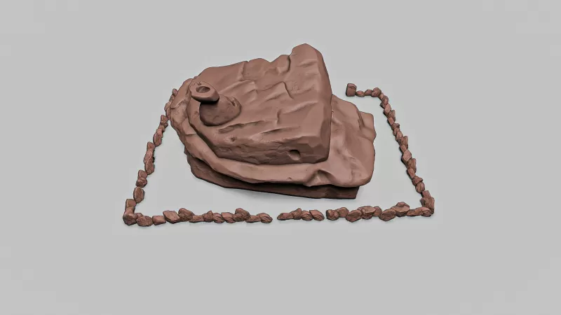 Stone Age Cartoon House 2 #RoZ - Model preview 6