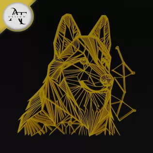 Wolf - Geometric - 2D Wall Art Decor