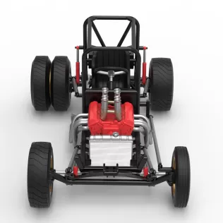 Vintage Dirt Supermodified stock car Base Version 2 Scale 1:25 - Model thumbnail 8