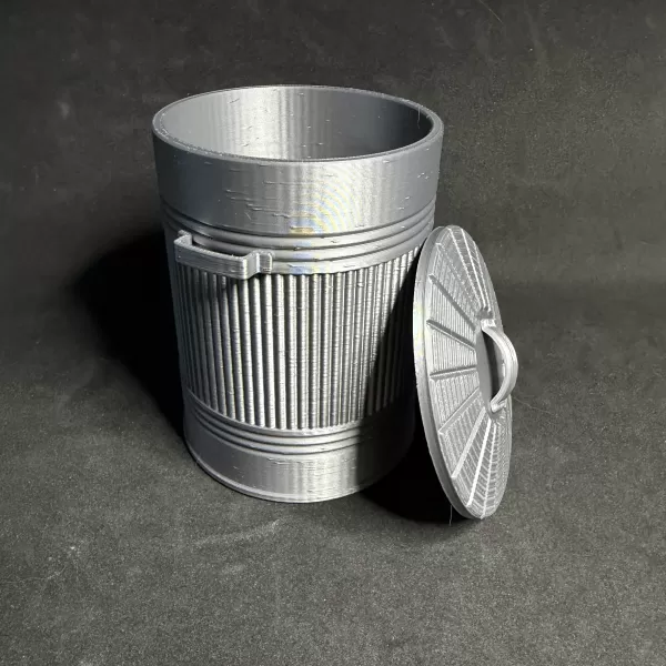 Mini British Desk-Sized Dustbin - Model preview 5