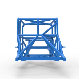 Frame of Canadian vintage modified stock car Scale 1:25 - Model thumbnail 11