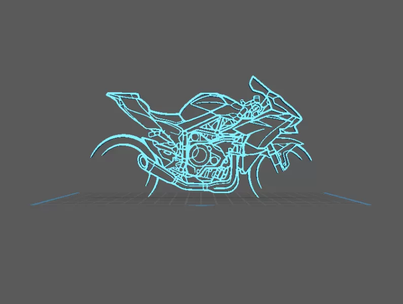 Kawasaki - Ninja H2R Wall Art - Model preview 1