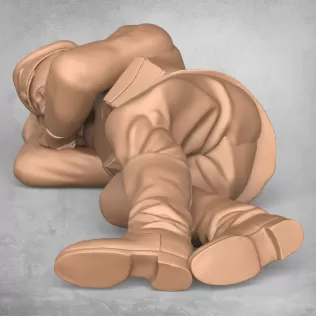 Sleeping Army Soldier