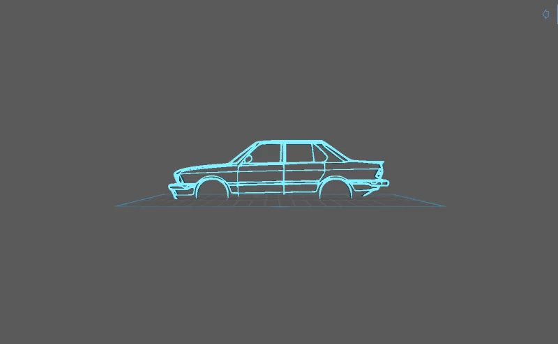 BMW - M5 E28 Wall Art - Model preview 2