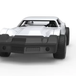Vintage Dirt late model Race car Version 3 Scale 1:25 - Model thumbnail 5