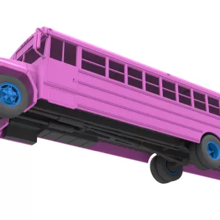 School bus for Figure 8 racing Version 2 Scale 1:25 - Model thumbnail 3